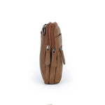 Load image into Gallery viewer, Rustic Leather Genuine Leather Travel Pouch for Men | Multipurpose Sling & Waist Bag with Hook | Compact Organizer with Adjustable Strap & Zipper Pockets | Ideal for Travel, Office & Daily Use - Walletsnbags