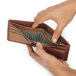 Load image into Gallery viewer, RL Epoch Coated Canvas Genuine Leather Mens Wallet - Walletsnbags