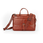 Load image into Gallery viewer, Esquire Laptop Crunch Leather Messenger Bag – Slim 14-inch Laptop Bag in Genuine Leather with Multi-Pockets - Walletsnbags