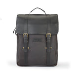 Load image into Gallery viewer, SAMOI LEATHER BROOK CANVAS LEATHER BACKPACK - Walletsnbags