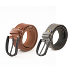 Load image into Gallery viewer, Hard Wax Creased With Black Buckle Leather Belt for men