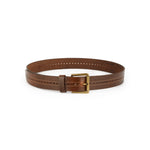 Load image into Gallery viewer, Rustic Leather Casual Belt – Premium Oil Crunch Leather with Brass Buckle - Walletsnbags
