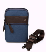 Load image into Gallery viewer, SAMOI Crossbody Sling Bag | Genuine Leather & Waxed Canvas | Unisex Travel Bag with Multi-Pocket
