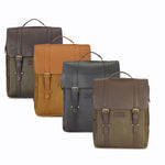 Load image into Gallery viewer, SAMOI LEATHER BROOK CANVAS LEATHER BACKPACK - Walletsnbags