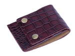 Load image into Gallery viewer, Rustic Leather Double Button Cut Edge Wallet