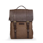 Load image into Gallery viewer, SAMOI LEATHER BROOK CANVAS LEATHER BACKPACK - Walletsnbags
