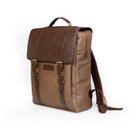 Load image into Gallery viewer, SAMOI LEATHER BROOK CANVAS LEATHER BACKPACK - Walletsnbags