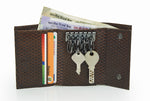 Load image into Gallery viewer, Three Fold Leather Keychain Wallet