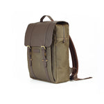 Load image into Gallery viewer, SAMOI LEATHER BROOK CANVAS LEATHER BACKPACK - Walletsnbags