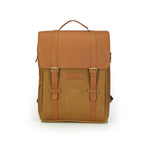 Load image into Gallery viewer, SAMOI LEATHER BROOK CANVAS LEATHER BACKPACK - Walletsnbags