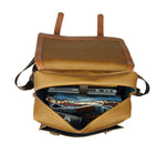 Load image into Gallery viewer, SAMOI LEATHER BROOK CANVAS LEATHER BACKPACK - Walletsnbags