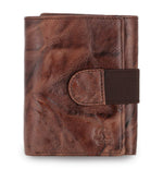 Load image into Gallery viewer, Creased Leather Tri Fold Mens Wallet