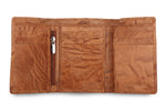 Load image into Gallery viewer, Creased Leather Tri Fold Mens Wallet