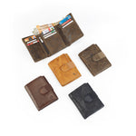 Load image into Gallery viewer, Creased Leather Tri Fold Mens Wallet