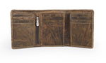 Load image into Gallery viewer, Creased Leather Tri Fold Mens Wallet