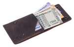 Load image into Gallery viewer, Rustic Leather Oilpullup Double Button Cut Edge Wallet