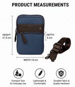 Load image into Gallery viewer, SAMOI Crossbody Sling Bag | Genuine Leather & Waxed Canvas | Unisex Travel Bag with Multi-Pocket