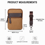 Load image into Gallery viewer, SAMOI Crossbody Sling Bag | Genuine Leather & Waxed Canvas | Unisex Travel Bag with Multi-Pocket