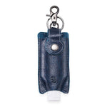 Load image into Gallery viewer, Walletsnbags RL Hand Sanitizer Holder Leather Keychain with 50ml Sanitizer Bottle - WALLETSNBAGS
