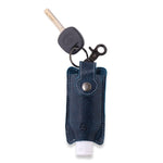 Load image into Gallery viewer, Walletsnbags RL Hand Sanitizer Holder Leather Keychain with 50ml Sanitizer Bottle - WALLETSNBAGS