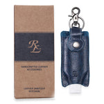 Load image into Gallery viewer, Walletsnbags RL Hand Sanitizer Holder Leather Keychain with 50ml Sanitizer Bottle - WALLETSNBAGS
