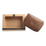 Load image into Gallery viewer, RL Gusset Full Zip Unisex Leather Card Holder - WALLETSNBAGS