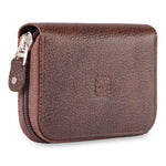 Load image into Gallery viewer, RL Gusset Full Zip Unisex Leather Card Holder - WALLETSNBAGS