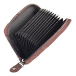 Load image into Gallery viewer, RL Gusset Full Zip Unisex Leather Card Holder - WALLETSNBAGS