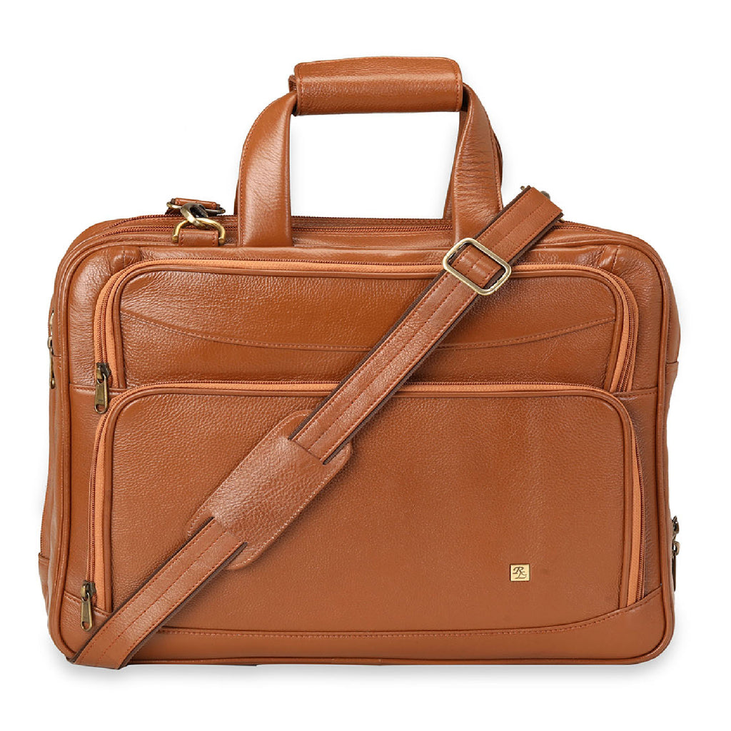 RL Leather Laptop Messenger Office 16inch Bag for Men - WALLETSNBAGS