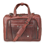 Load image into Gallery viewer, RL Full Zip Expandable Leather Messenger Laptop Bags15.6 Inch - WALLETSNBAGS
