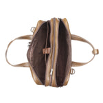 Load image into Gallery viewer, RL Full Zip Expandable Leather Messenger Laptop Bags15.6 Inch - WALLETSNBAGS