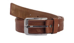 Load image into Gallery viewer, Formal Oillpullup Rib & Emboss Leather Mens belt - WALLETSNBAGS