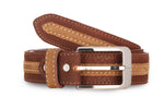 Load image into Gallery viewer, RL Nubuck middle rib formal leather mens belt - WALLETSNBAGS