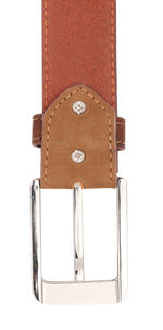 Load image into Gallery viewer, RL Nubuck middle rib formal leather mens belt - WALLETSNBAGS