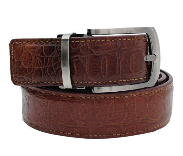RL Crocoprint Leather Semi Formal Belt - [walletsnbags_name]