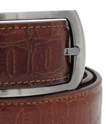 Load image into Gallery viewer, RL Crocoprint Leather Semi Formal Belt - WALLETSNBAGS