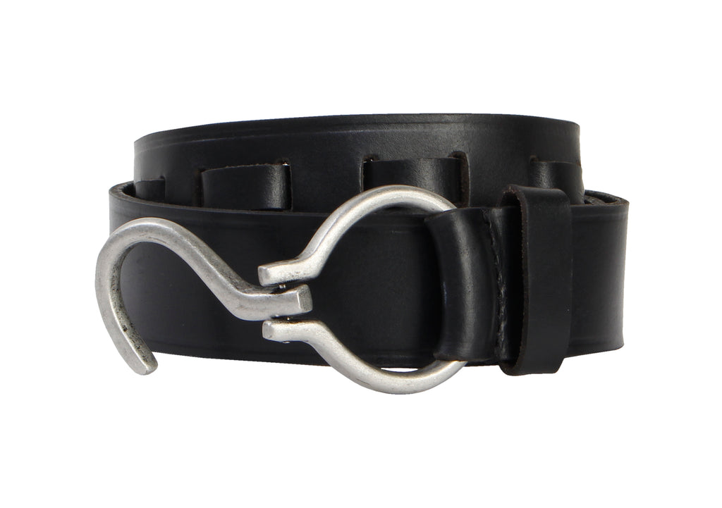 RL S Buckle Leather Mens Belt - WALLETSNBAGS