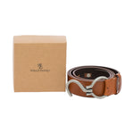 Load image into Gallery viewer, RL S Buckle Leather Mens Belt - WALLETSNBAGS