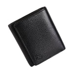 Load image into Gallery viewer, Basic Buttoned Leather Tri Fold Wallet - WALLETSNBAGS