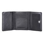 Load image into Gallery viewer, Basic Buttoned Leather Tri Fold Wallet - WALLETSNBAGS