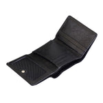 Load image into Gallery viewer, Basic Buttoned Leather Tri Fold Wallet - WALLETSNBAGS