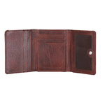 Load image into Gallery viewer, Basic Buttoned Leather Tri Fold Wallet - WALLETSNBAGS