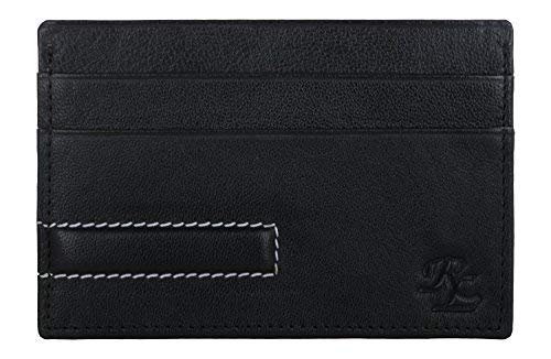 RL Black Card Case Holder - Walletsnbags