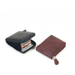 Load image into Gallery viewer, RL Zipper Leather Card Holder - Walletsnbags
