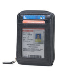 Load image into Gallery viewer, RL Zipper Leather Card Holder - Walletsnbags