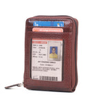 Load image into Gallery viewer, RL Zipper Leather Card Holder - Walletsnbags