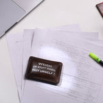 Load image into Gallery viewer, Leather Pillow Paper Weight for office - WALLETSNBAGS