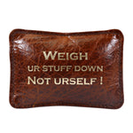 Load image into Gallery viewer, Leather Pillow Paper Weight for office - WALLETSNBAGS