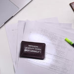 Load image into Gallery viewer, Leather Pillow Paper Weight for office - WALLETSNBAGS