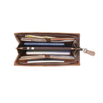 Load image into Gallery viewer, Full Zip Leather Passport Holder & Travel Organizer